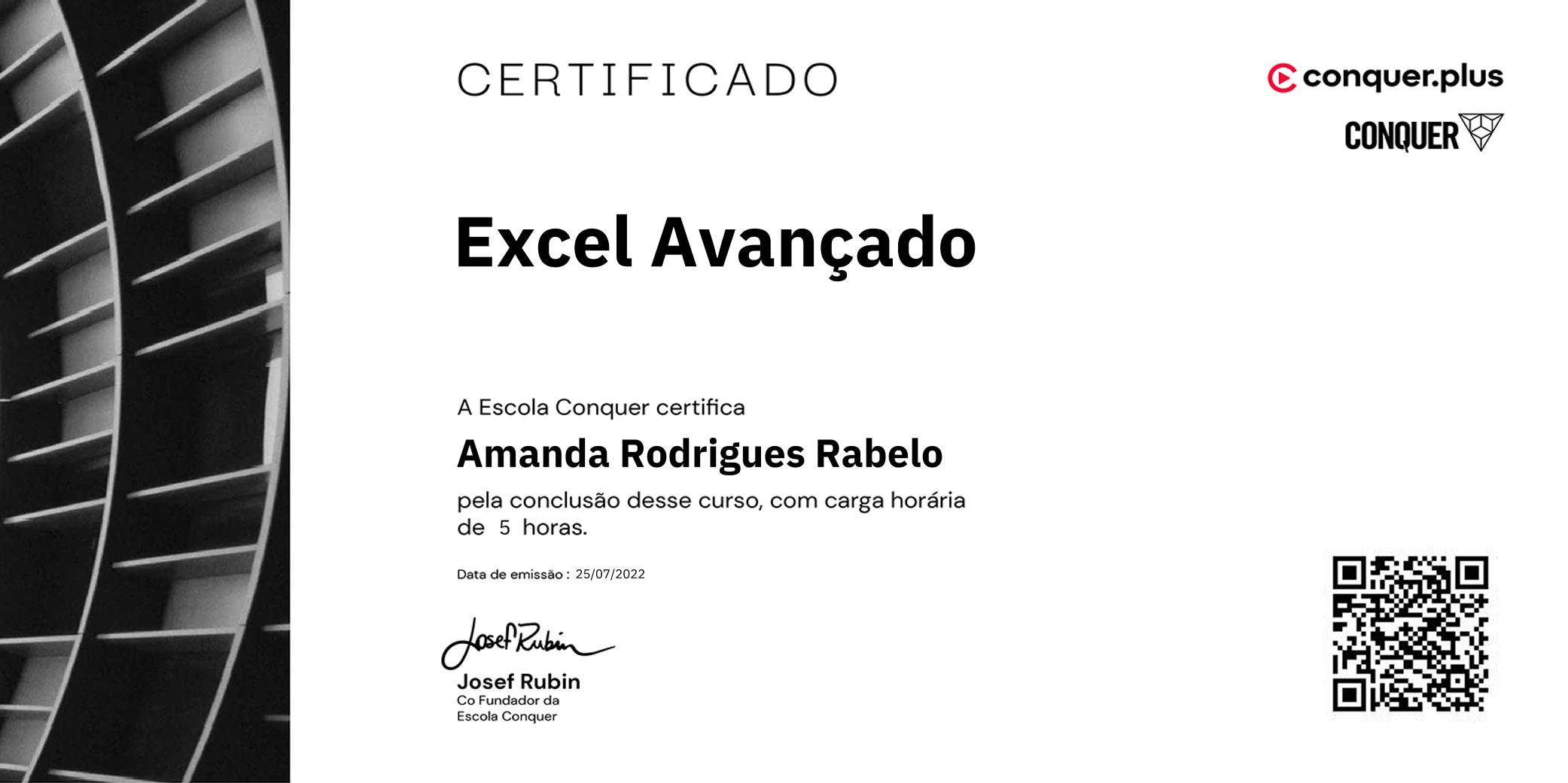 Certificado de Excel Avançado